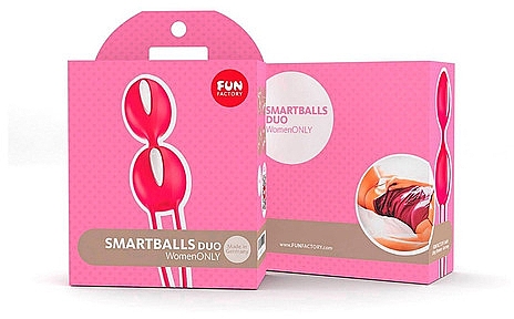 Шарики вагинальные, красно-белые - Fun Factory Smartballs Duo — фото N2