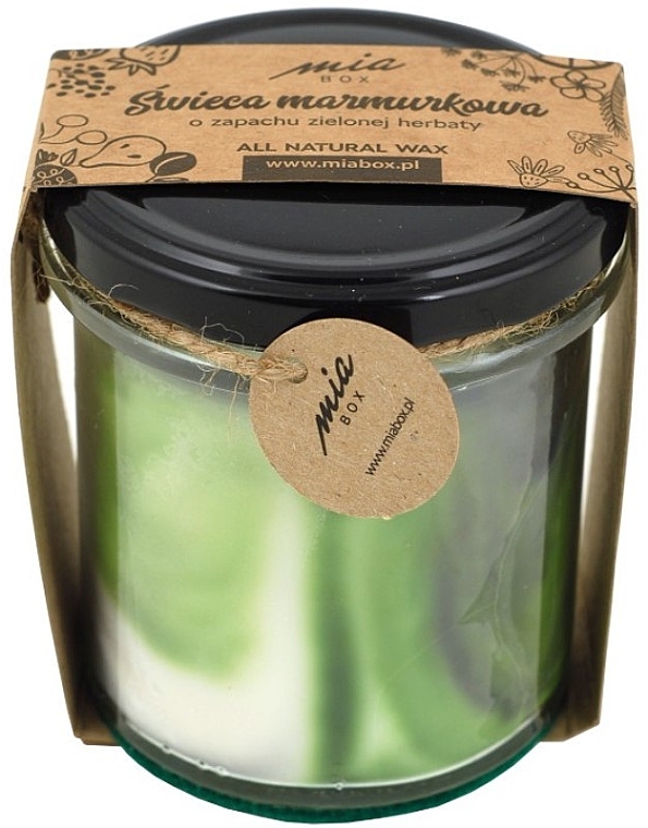 Ароматична мармурова свічка "Зелений чай" - Miabox Candle — фото N1