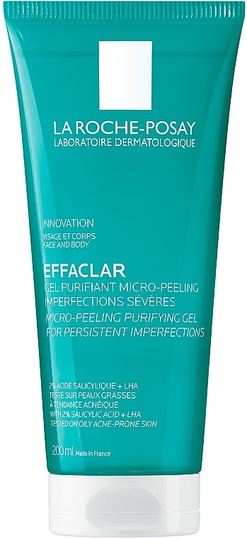 Гель-мікропілінг для очищення проблемної шкіри обличчя та тіла - La Roche-Posay Effaclar Micro-Peeling Purifying Gel