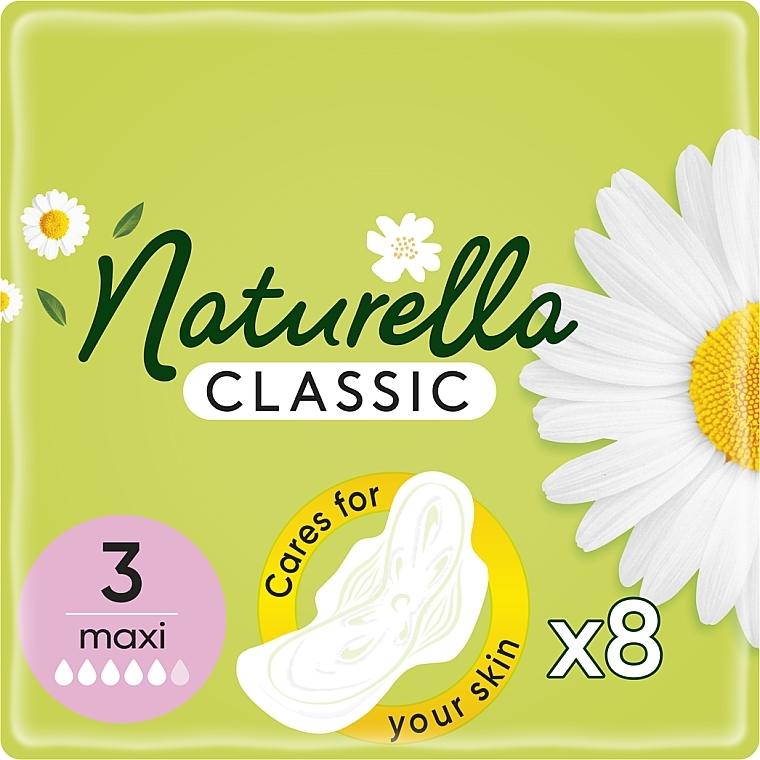 Гігієнічні прокладки з крильцями, 8 шт - Naturella Classic Basic Maxi