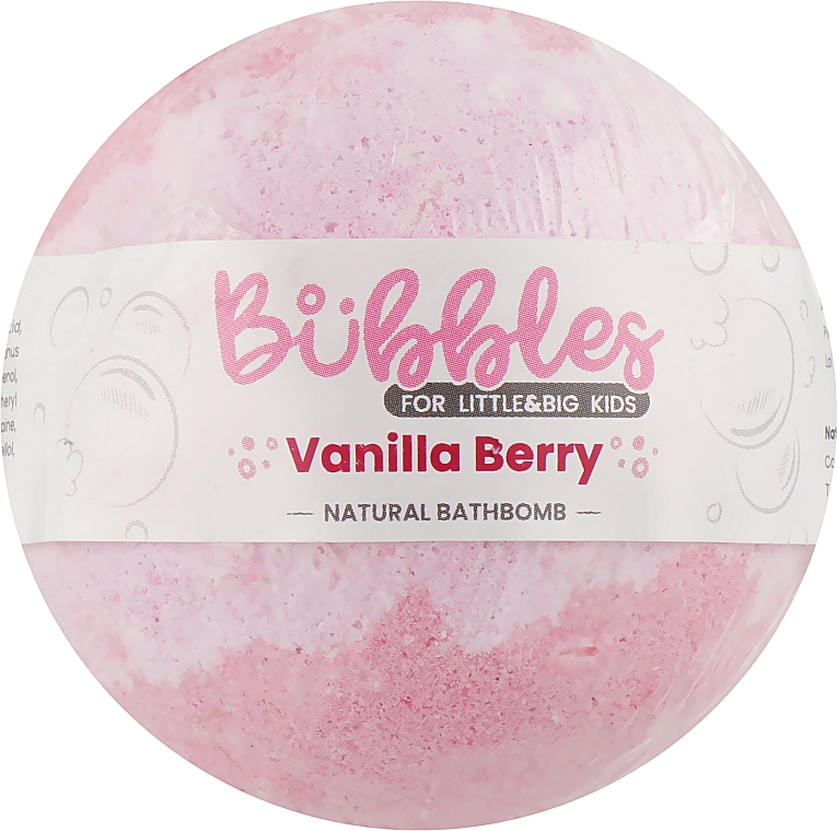 Дитяча бомбочка для ванни - Bubbles Vanilla Berry Natural Bthbomb