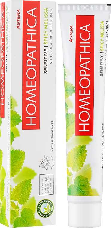 Гомеопатична зубна паста "Пряна меліса" - Astera Homeopathica Sensative Spicy Melissa Toothpaste — фото N2