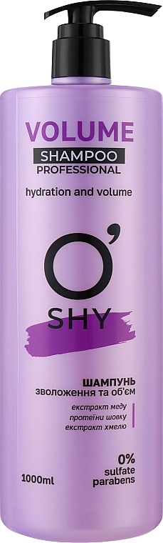 Шампунь "Зволоження й об'єм" - O'Shy Volume Professional Shampoo — фото N3