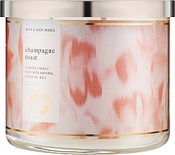 Духи, Парфюмерия, косметика Аромасвеча 3-х фитильная - Bath and Body Works Champagne Toast Candle