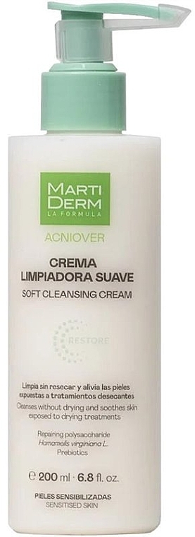 Очищающий крем для кожи, склонной к акне - MartiDerm Acniover Restore Soft Cleansing Cream — фото N1