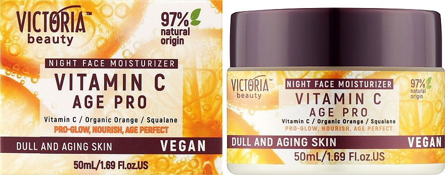 Ночной крем для лица с витамином С - Victoria Beauty С Age Pro — фото N2