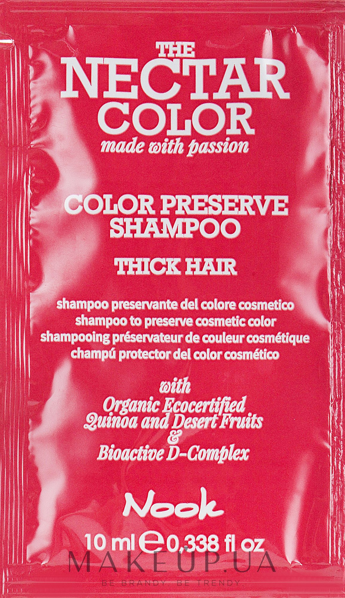 Шампунь "Стойкость цвета" для жестких волос - Nook The Nectar Color Color Preserve Shampoo (пробник) — фото 10ml