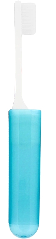 Дорожная складная зубная щетка, голубая - Wellbee — фото N1