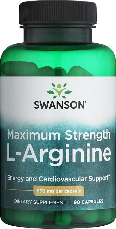 Пищевая добавка "L-аргинин. Максимальная сила" - Swanson L-arginine Maximum Strength 850 mg — фото N1