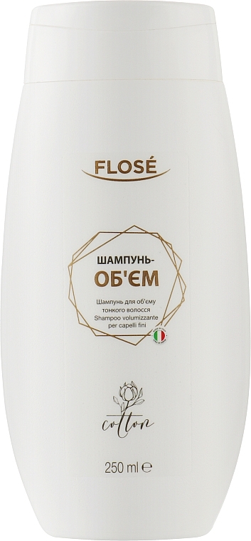 Шампунь-объем для тонких волос с экстрактом хлопка - Flose Cotton Volume Shampoo