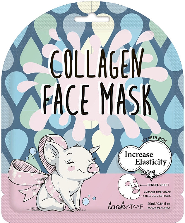 Тканинна маска для обличчя з колагеном - Look At Me Collagen Face Mask — фото N1