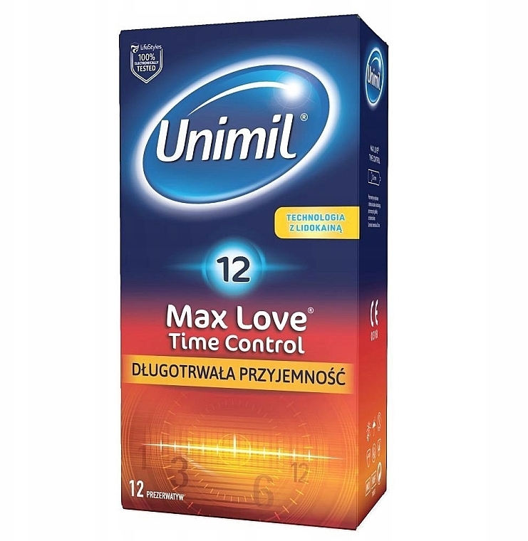 Презервативы, 12 шт. - Unimil Max Love Time Control — фото N1
