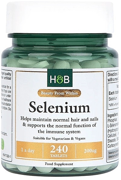 Пищевая добавка "Селен", 200 мг, 240 шт. - Holland & Barrett Selenium 200mg — фото N1