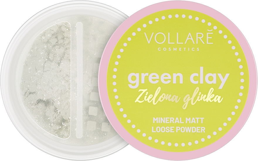 Рассыпчатая пудра с зеленой глиной - Vollare Mineral Matt Loose Powder Green Clay 