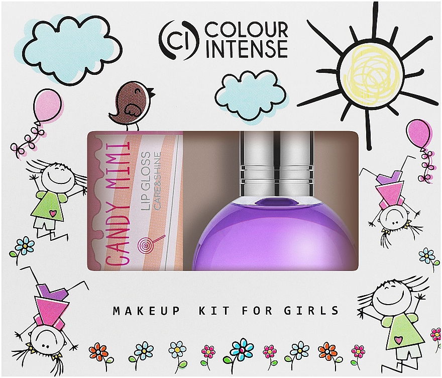 Colour Intense Makeup Kids For Girls - Набор (edt/15ml + lip/gloss/10.5ml) — фото N1