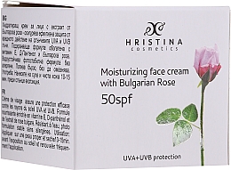 Парфумерія, косметика Зволожувальний крем для обличчя SPF50 - Hristina Cosmetics Moisturizing Face Cream With Bulgarian Rose SPF50