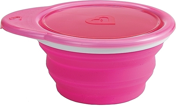 Тарелка дорожная, розовая - Munchkin Go Bowl — фото N1