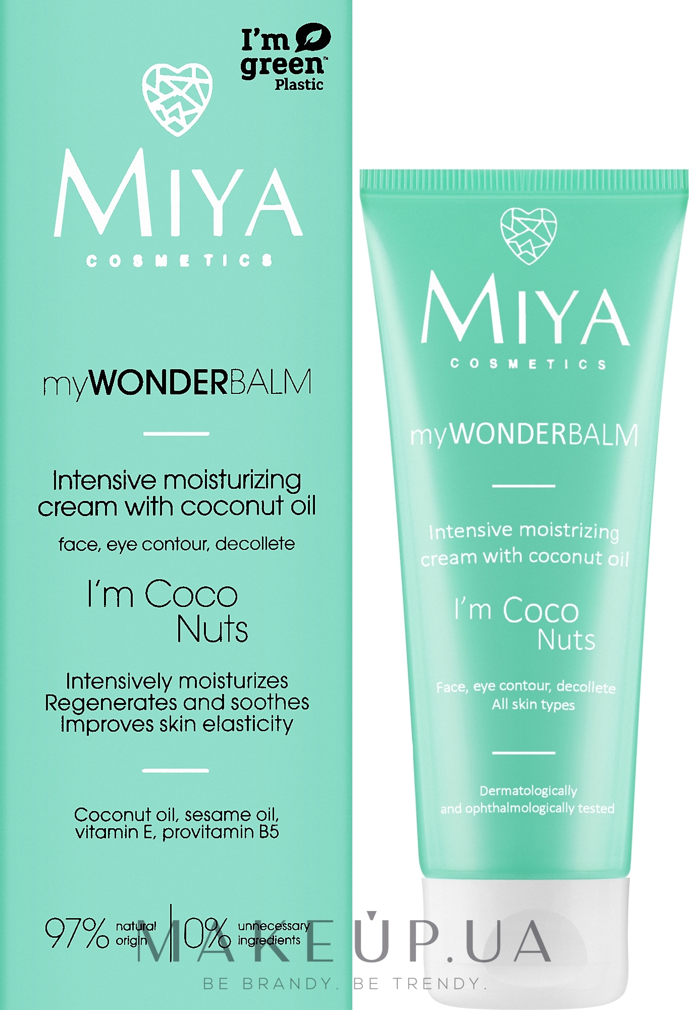 Интенсивный увлажняющий крем для лица с кокосовым маслом - Miya Cosmetics My Wonder Balm I’m Coco Nuts Face Cream — фото 75ml