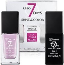 Духи, Парфюмерия, косметика Набор - Flormar Upto 7 Days Shine&Color Step 2 Uv Top Coat (nail polish/8ml + top coat/8ml)