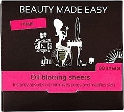 Парфумерія, косметика Матувальні серветки для обличчя "Рожеві" - Beauty Made Easy Oil Blotting Sheets Pink