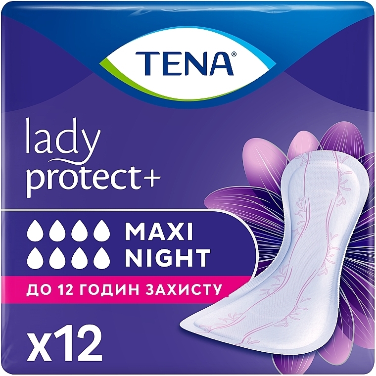 Урологические прокладки TENA Lady Maxi Night, 12 шт. - TENA — фото N1