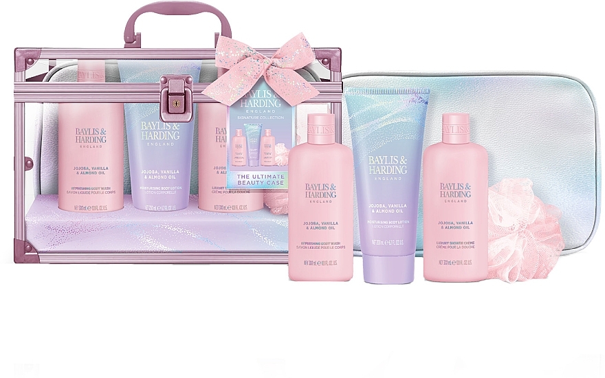 Набір, 6 продуктів - Baylis & Harding Jojoba, Vanilla & Almond Oil The Ultimate Beauty Case Gift Set — фото N1