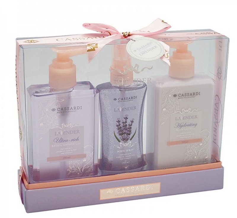 Набор - Cassardi Lavender (sh/gel 200ml +b/balm 200ml + mist 100ml) — фото N1