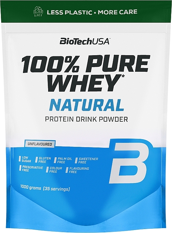 Протеин без вкуса - BioTech 100% Pure Whey Unflavoured — фото N1