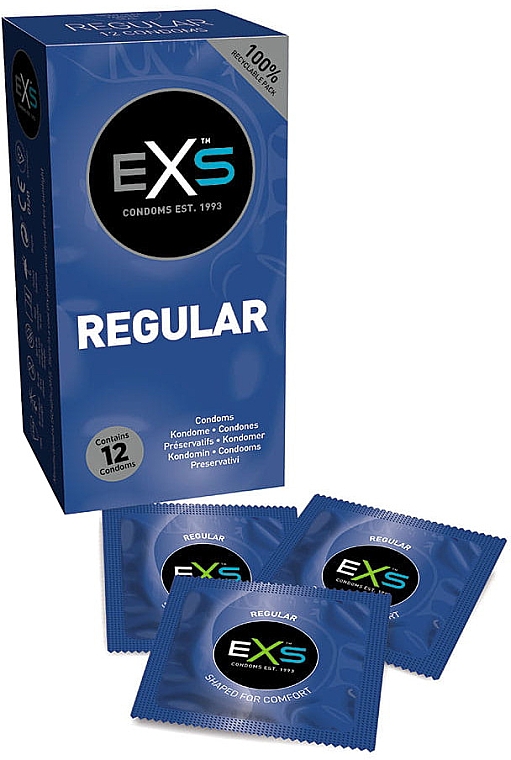 Классические презервативы, 12шт. - EXS Condoms Regular — фото N1