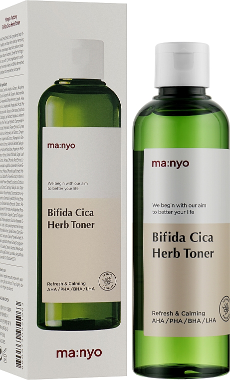 Очищающий тоник для тонкой и чувствительной кожи - Manyo Bifida Cica Herb Toner — фото N2