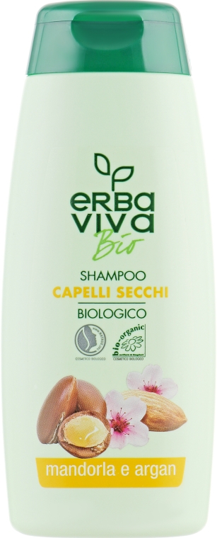 Шампунь для сухого волосся "Мигдаль і аргана" - Erba Viva Hair Shampoo