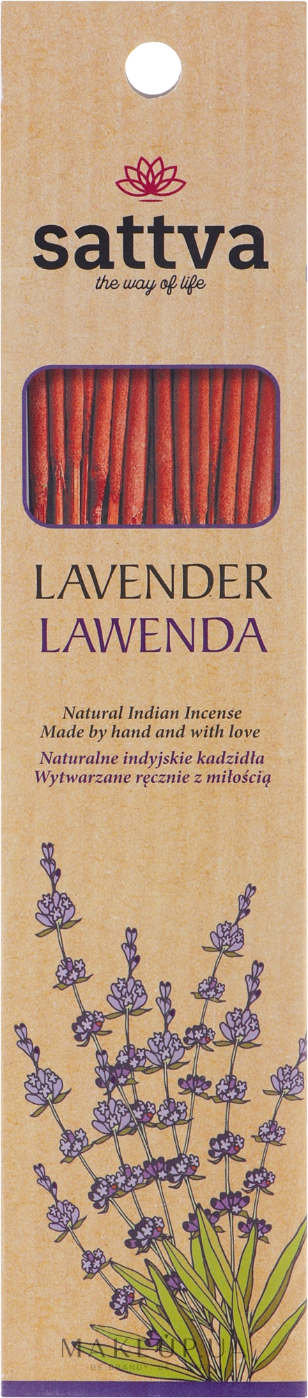 Ароматичні палички "Лаванда" - Sattva Lavender — фото 15шт