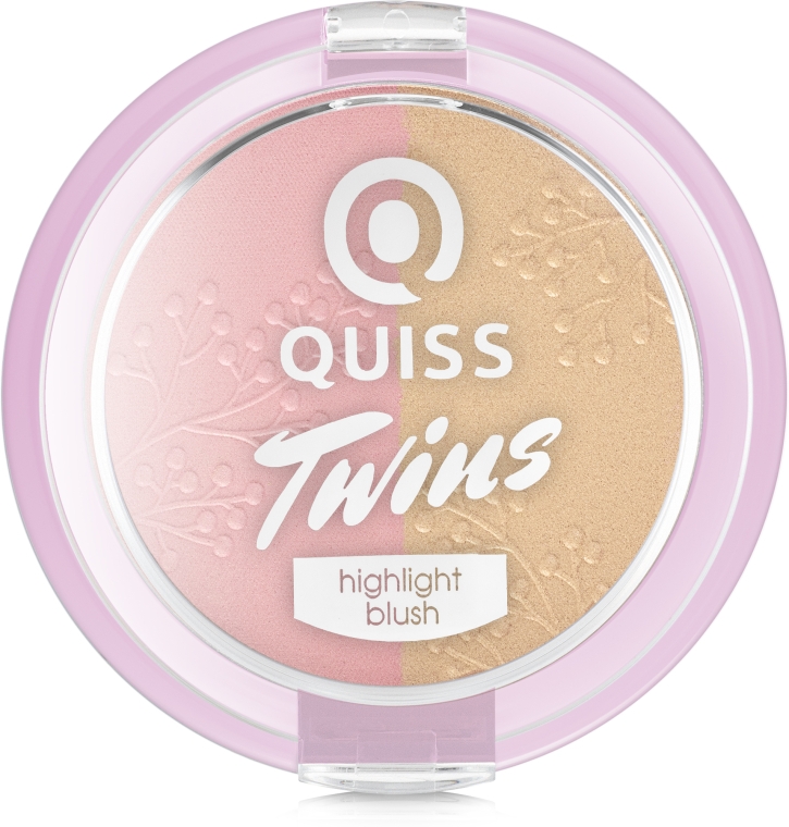 Рум'яна-хайлайтер для обличчя - Quiss Twins Highlight & Blush — фото N2
