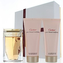 Парфумерія, косметика Cartier La Panthere - Набір (edp/75ml + sh/gel/100ml + b/lot/75ml)