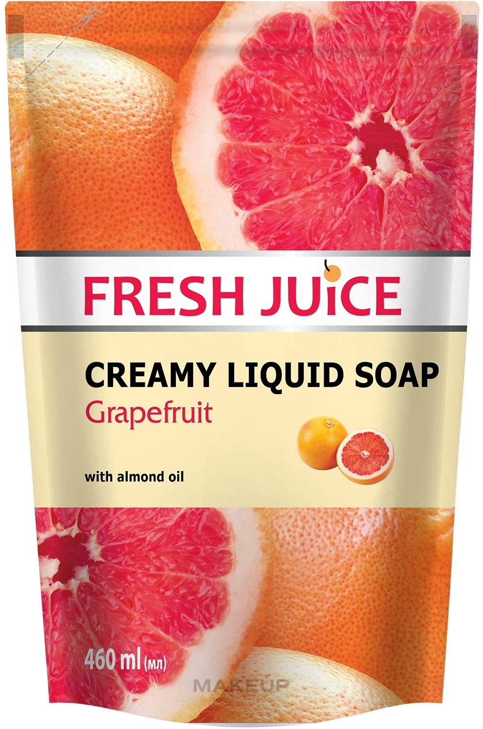 Крем-мыло с увлажняющим молочком "Грейпфрут" - Fresh Juice Grapefruit (сменный блок) — фото 460ml