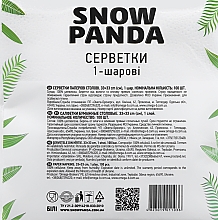 Салфетки бумажные, белые, 33х33 см, 100 шт - Снежная Панда — фото N3