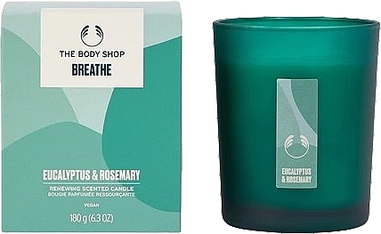 Ароматизована свічка "Евкаліпт та розмарин. Вільне дихання" - The Body Shop Breathe Eucalyptus & Rosemary Renewing Scented Candle — фото N1