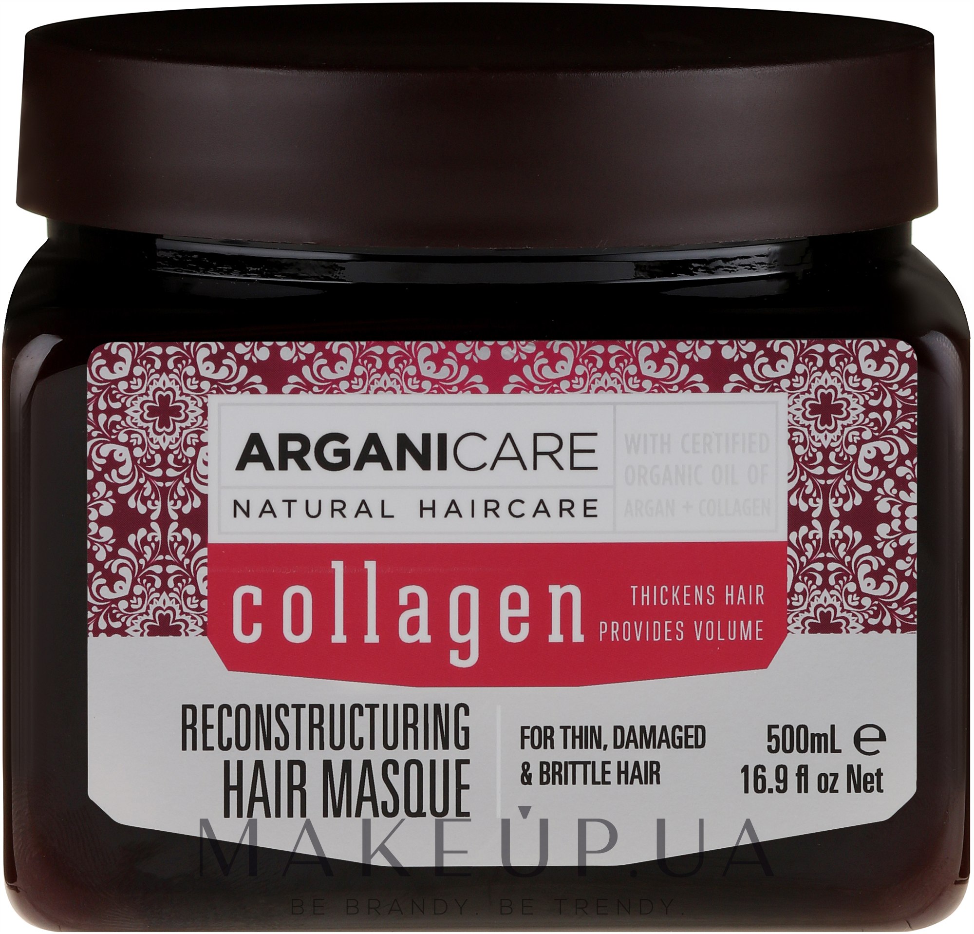 Маска для волос с коллагеном - Arganicare Collagen Reconstructuring Hair Masque — фото 500ml