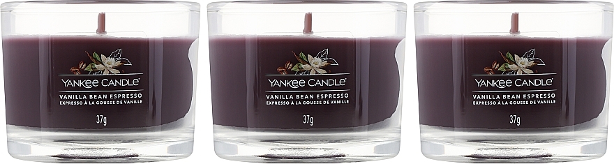 Набор - Yankee Candle Vanilla Bean Espresso (candle/3x37g) — фото N2