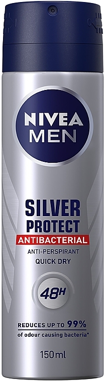 Антиперспирант "Серебряная защита", спрей - NIVEA MEN Silver Protect Antibacterial Anti-Perspirant