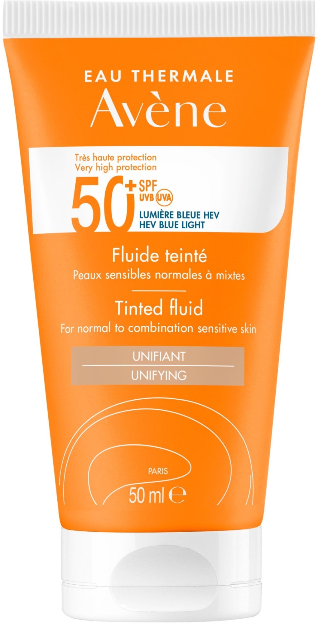 Сонцезахисний флюїд - Avene Sun Care Tinted Fluid SPF 50+ — фото 50ml