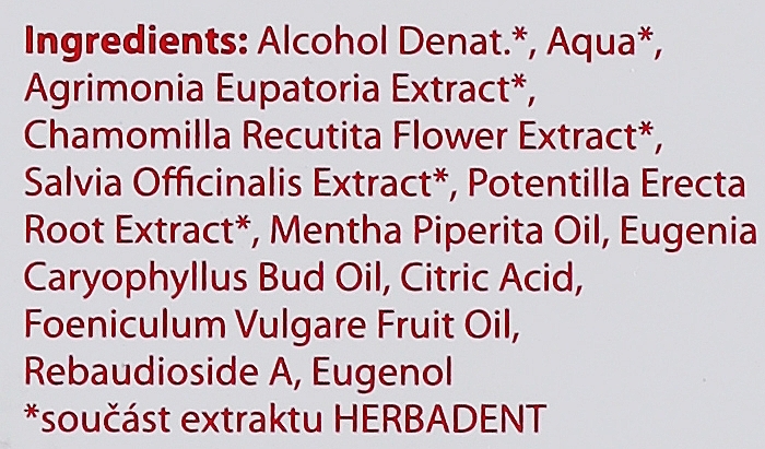 УЦІНКА Ополіскувач-концентрат для ясен CHX 0,12% - Herbadent Mouthrinse Concentrate * — фото N3