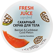 Цукровий скраб для тіла "Баобаб і карибська золота диня" - Fresh Juice Superfood Baobab & Caribbean Gold Melon — фото N2