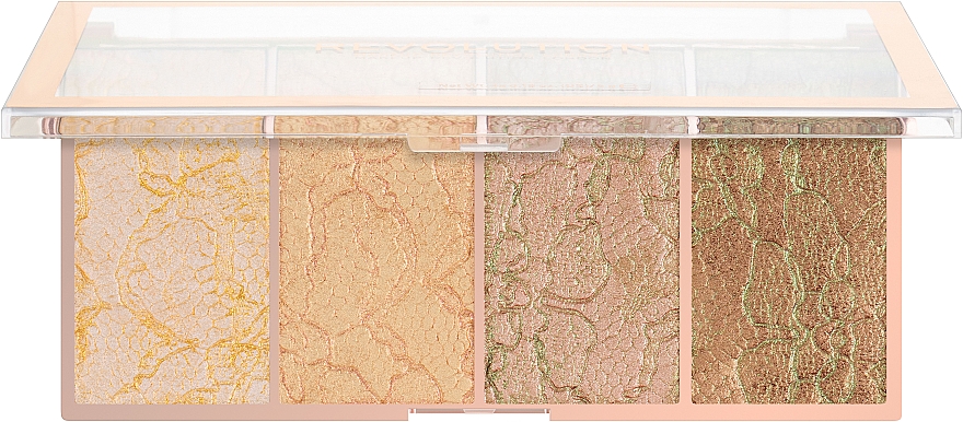 Палетка хайлайтерів - Makeup Revolution Vintage Lace Highlighter Palette — фото N1