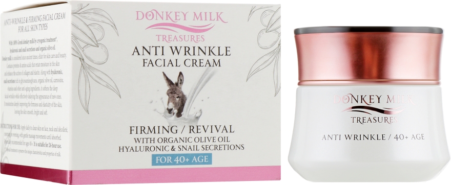 Крем для обличчя проти зморщок з молоко ослиці - Pharmaid Donkey Milk Anti Wrinkle Facial Cream 40+ — фото N1