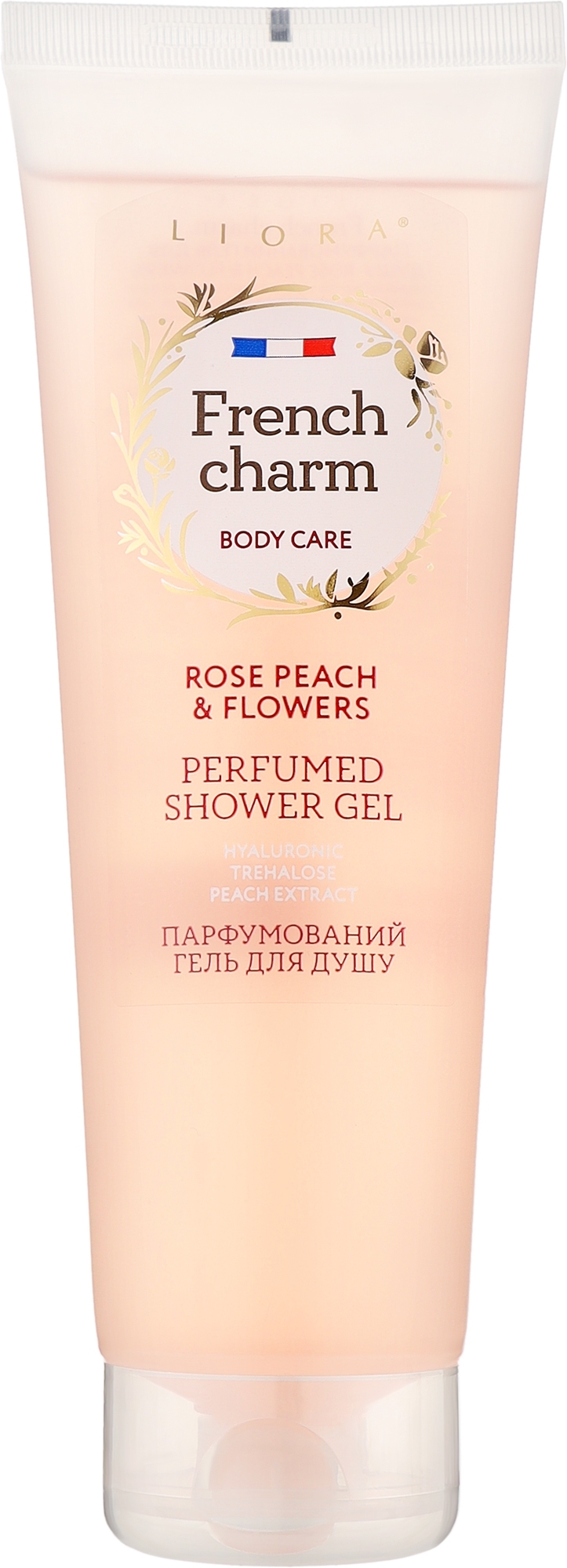 Парфумований гель для душу - Liora French Charm Rose Peach & Flowers Body Care — фото 260ml