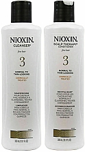 Парфумерія, косметика Набір - Nioxin System 3 Cleanser & Scalp Therapy Conditioner Duo (h/sh/300ml + h/cond/300ml)