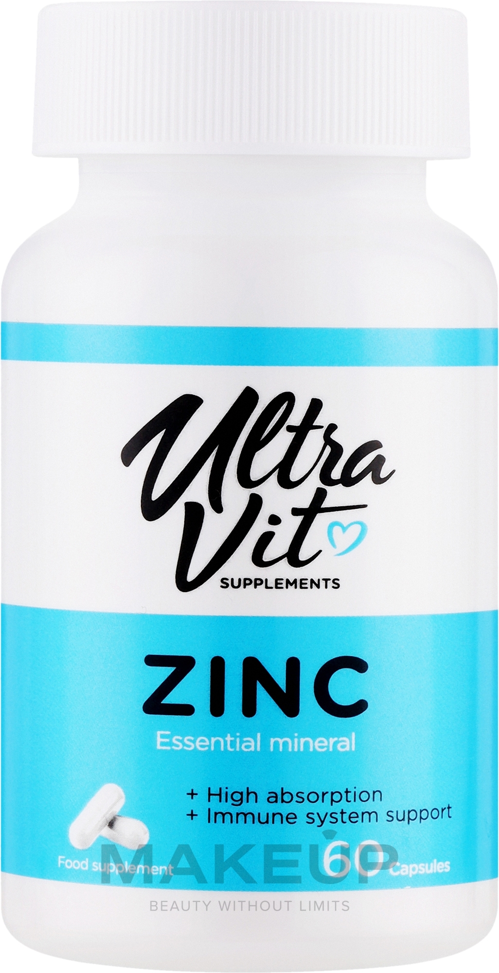 Пищевая добавка "Цинк" - UltraVit Zinc — фото 60шт