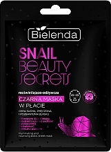 Осветляющая и питательная черная тканевая маска - Bielenda Snail Beauty Secrets Black Sheet Mask — фото N1