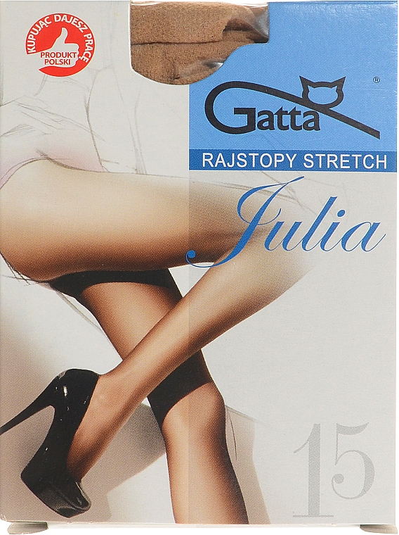 Колготки "Julia Stretch" 15 Den, beige - Gatta — фото N1